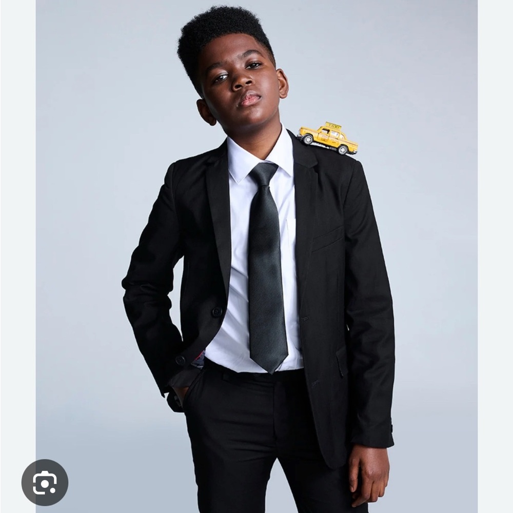 Appaman Black Mod Suit Jacket size 16